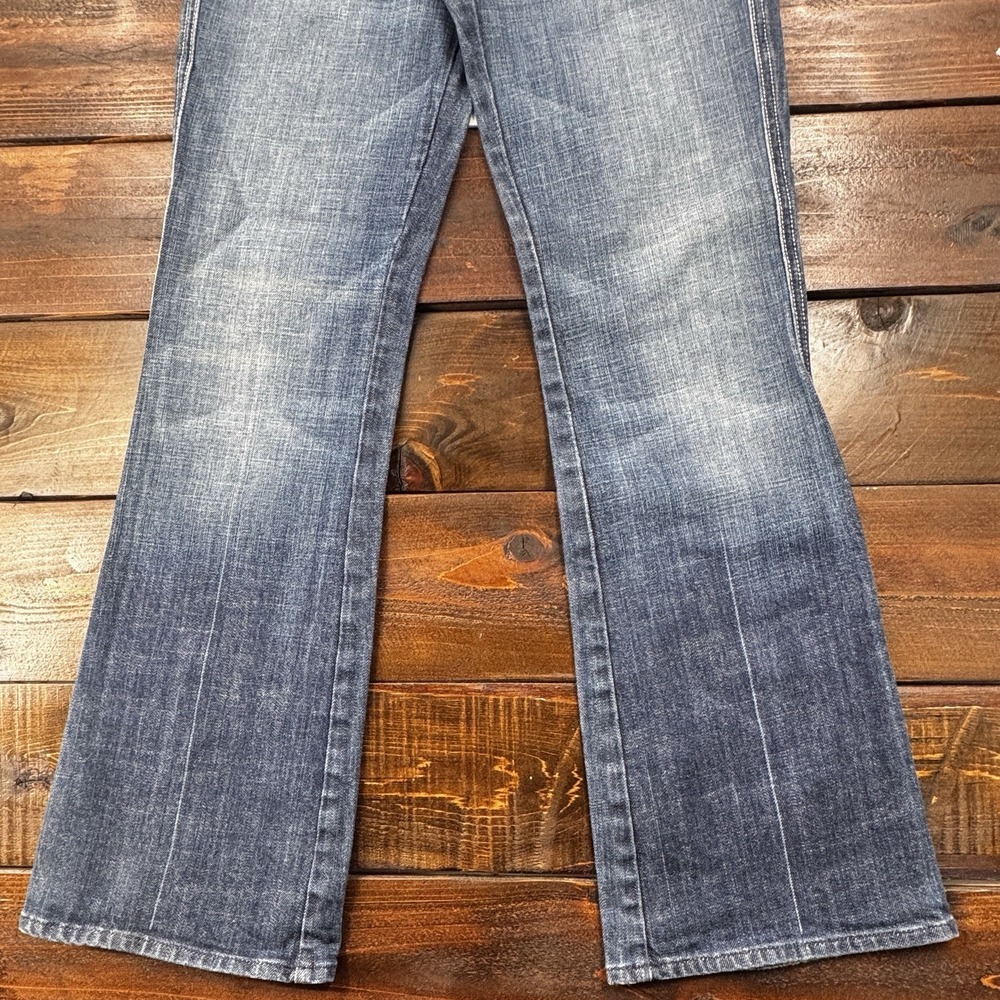 7 For All Mankind Womens Bootcut Jeans A Pocket Flip Flop Distressed Size 31/30 - Picture 5 of 13